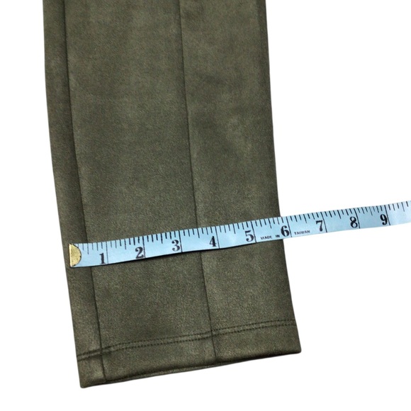NWT Loft Ann Taylor Olive Green High-Waisted Large Brushed Faux Suede - Picture 7 of 10